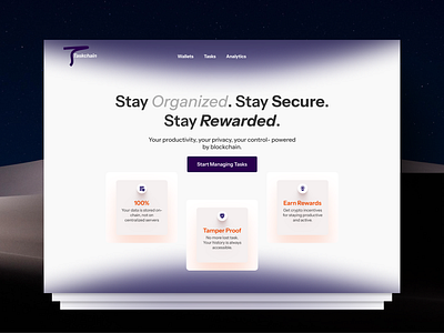 TaskChain: Web3 To-Do list Website branding design figma illustration landing page logo ui ux web design website