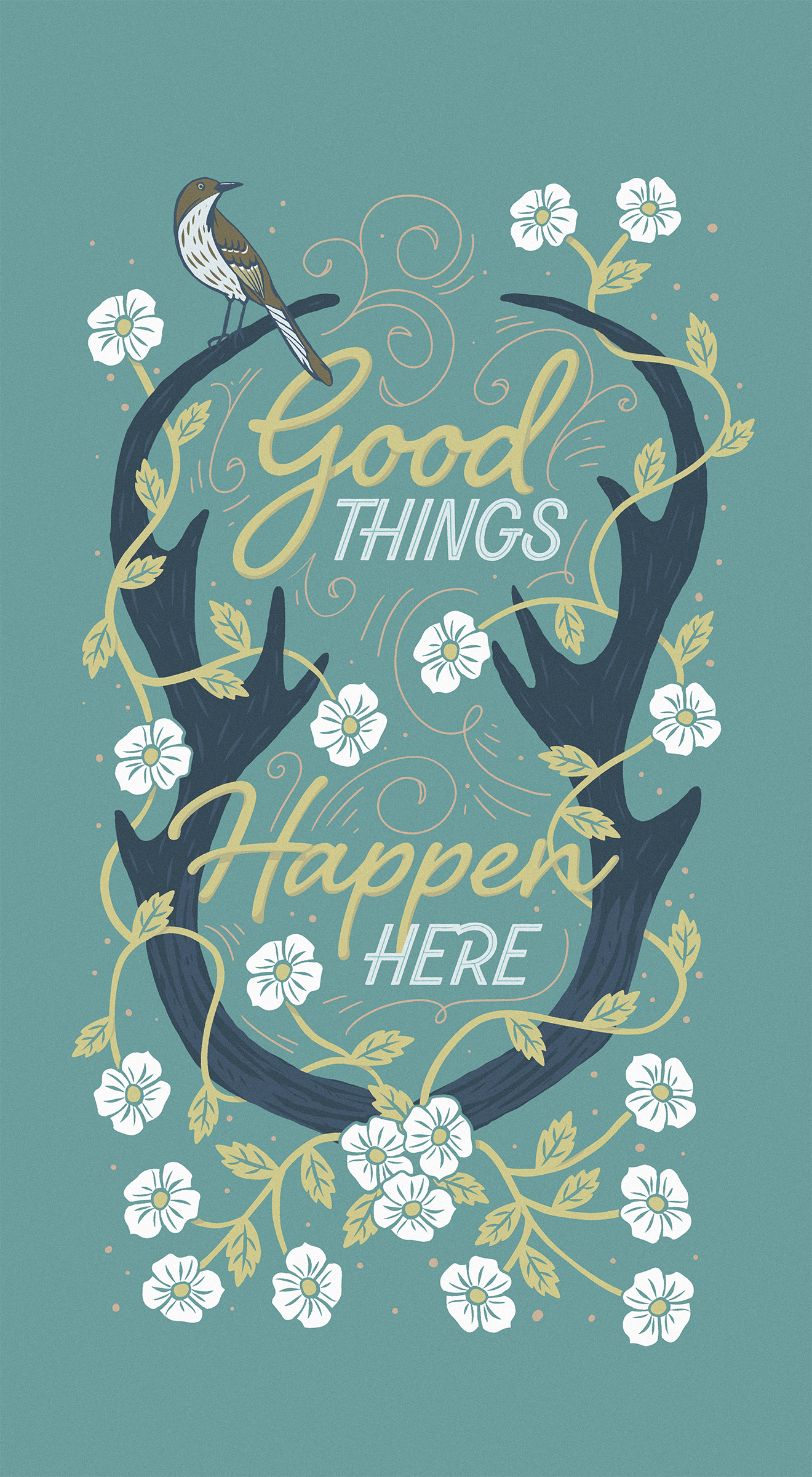 Buckhead Illustration botanical fresco illustration mural nature vector