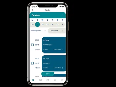 Daily UI #071: Schedule app design ui
