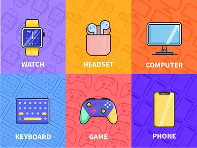 Icon design for children 儿童的图标设计 design flat icon illustration ui