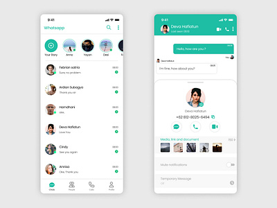 Redesign App Whatsapp app app ui ux web branding design designui illustration ui ui ux web design ux web