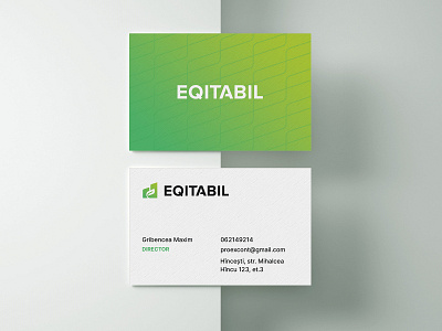 Eqitabil - Business Card business card design icon illustration lettermark logo logomark minimal type typography wordmarks