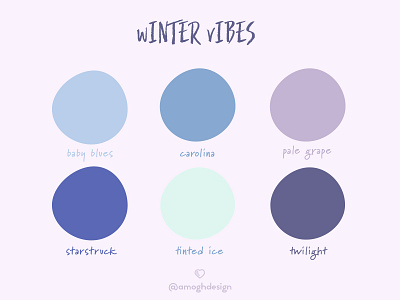 Winter colors baby blues branding carolina color color palette colors colorscheme colour colour palette colours design digital art graphic design pale grape starstruck tinted ice twilight ui winter winter is coming