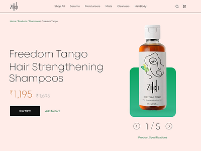 Zilch Product Page Exploration buy now cart clean colors ecommerce grandients minimal products search typography ui