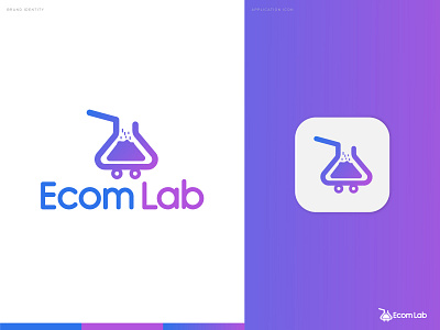 Ecom Lab E-Commerce Logo adobe illustrator agency logo brand identity branding agency branding and identity creative ecommerce ecommerce logo logo logo and branding logo design logo designer logo mark logo trends 2021 medical logo modern logo monogram logo negative space logo online store commerce shopping cart