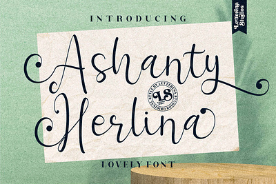 Ashanty Herlina - Beautiful Script Font branding design font font design fonts icon illustration lettering logo script font