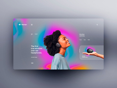 Human Headphones design landingpage ui uidesign ux uxdesign website