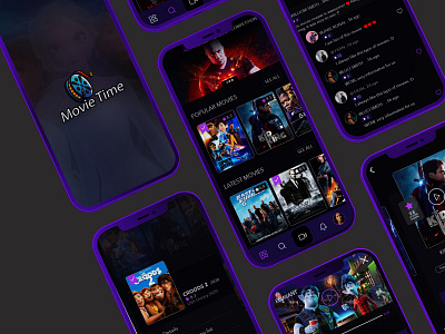 Movie app branding icon illustration logo mobile app mobile ui photoshop prototype typography uiux website xd design