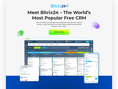 Product Landing Bitrix24 CRM crm design product ui web webdesign