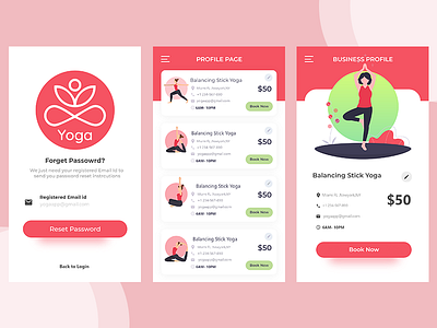 Yogaapp page-2 creativeui flatui graphics illustrator photoshop redesign ui yoga