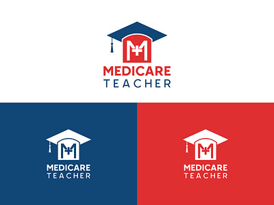 Medicare Teacher logo branding coloring logo design doctor logo icon illustration logo medical m logo medical teacher logo minimal ux vector wordmark logo