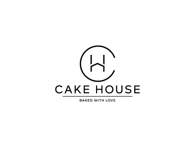 Cake House Logo 2d abstract branding design female flat identity illustration logo minimalist