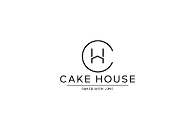 Cake House Logo 2d abstract branding design female flat identity illustration logo minimalist