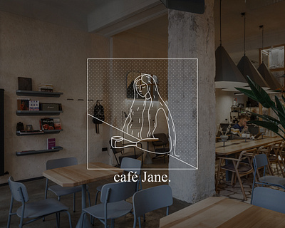 café Jane logo cafe design logo