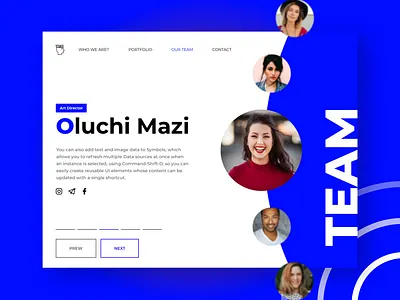 Creative agency site (Our team) concept design our team ui user interface web web design website