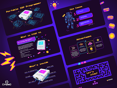 PISP Landing Page animation design figma game illustration iot landing retro ui web