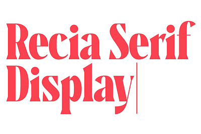 Recia - Free Serif Display Font design display font free free font freebie illustration logo type typeface vintage