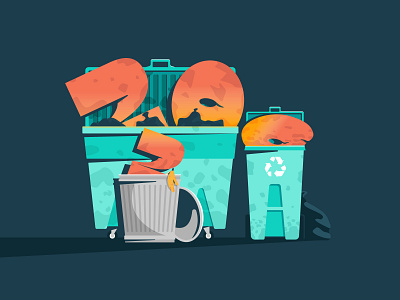 Goodbye 2020! 2020 advertisement art direction branding creativity digital art dumpster flat design graphic design happynewyear humor illustration marketing storytelling trash typography vector