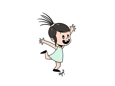 Happy girl 2d character affinity art affinity designer characterart characterdesign digital painting digital2d dribbblers flat character design flat illustration flatdesign girl graphic design illustration inspiration sticker design vector art vectorgraphics viber