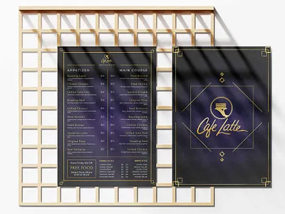 Golden Classic Menu Design Template branding design illustration logo