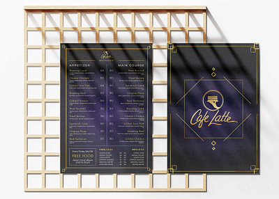 Golden Classic Menu Design Template branding design illustration logo