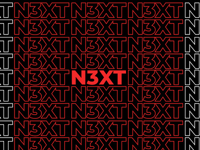 Next Typography Logo Design Branding Pattern branding design icon logo typography