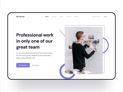 startup animated landing page animated hero animated landing page homepage landing page motion graphic protopie