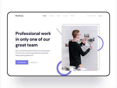 startup animated landing page animated hero animated landing page homepage landing page motion graphic protopie