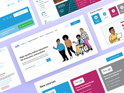 Concept for edX platform redesign animation app courses design e learning edtech educatiojn educational platform learning platfrom learning website online lessons online school redesign ui ux web web design web design agency web design and development website