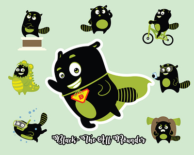 Black Cat - The All Rounder Emoji Set animal black cat cute design dribbble emoji emojiexperts expressions lovable set stickers