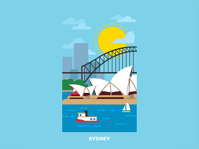 Sydney art australia design illustration sydney travel vector