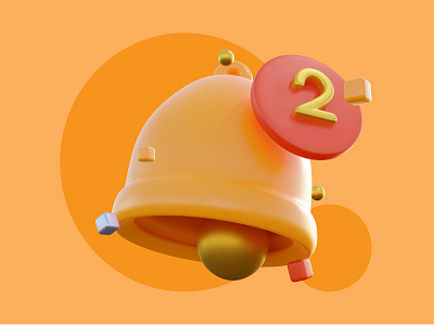 3D Notification 3d concept design graphic illustration motion ui