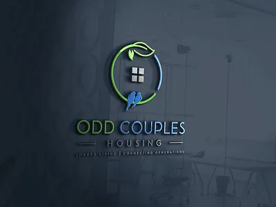 Old Couple Home Service Logo creative logo home logo logodesign