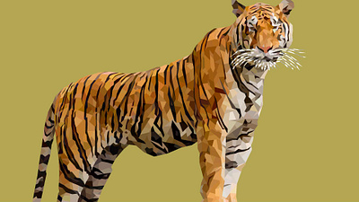 Polygonal Tiger polygonal art polygonal art illustration tiger