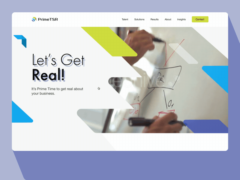 Prime TSR - Hero Block contact page design digital agency hero block interface ui ux web web design