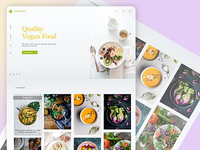 Vegan restaurant website landing page landing page restaurant uidesign uiux vegan website design