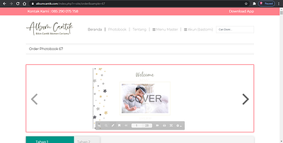 Album Cantik (photoalbum) album design photoalbum web web design website yii
