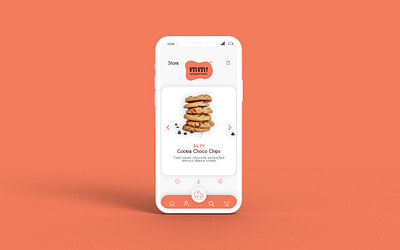 Cookie app branding design illustration mockup redesigned store ui