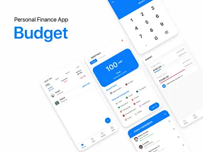 Personal Finance App _ Budget android app banking app budget app design finance app fintech interface design ios app design minimal personal finance ui ux