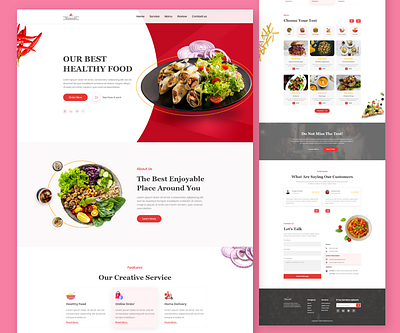 Food Landing Page delivery service fastfood food food app food delivery food web food website healthyfood landing page restaurant restaurant app restaurant website seafood uidesign uiux webstie