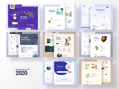 Clean Web Design - 2020 2020 trend best designer creative design dribbble best shot ios android interface landing page design minimal clean new trend modern design popular design popular trending graphics trending design ui