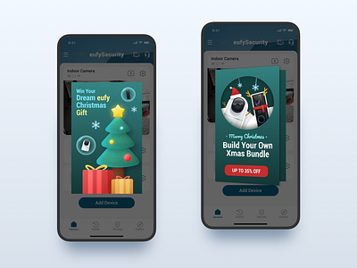 Christmas Pop-Up of eufySecurity APP branding christmas