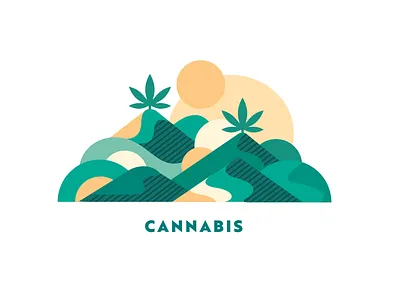 Cannabis cannabis flat flatillustration illustration marihuana marijuana nature organic