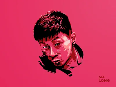 Ma Long ittf ma long ping pong table tennis vector vector illustration