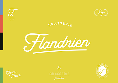 Flandrien brand design graphicdesign logo yellow