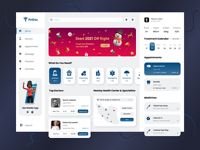 Medical Web Design appointment christmas coronavirus dashboard disease doctor emergency figma health hospital lab light medical medicine mobile pharmacy specialist treatment uiux web