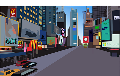 city animation flat illustration simple vektor