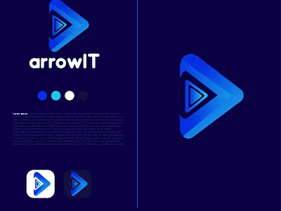 Arrow It Modern Video Player Logo arrow arrow logo branding clean concept daily design graphic design illustrator logo logo design logotype minimal modern modern logo new logo new look player video