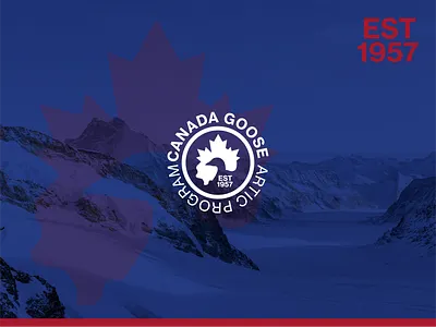 Canada Goose - logo redesign canada canada goose clothing clothing brand coat goose logo logo mark logo rebrand logotype maple leaf navy rebrand rebranding redesign scarlet simple simplification simplify word mark
