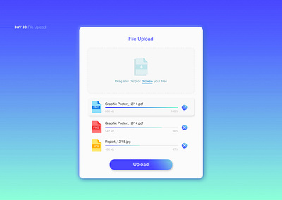 File Upload app color daily ui design file file upload gradient inspiration interface mobile simple ui ui design upload upload file ux uxui web
